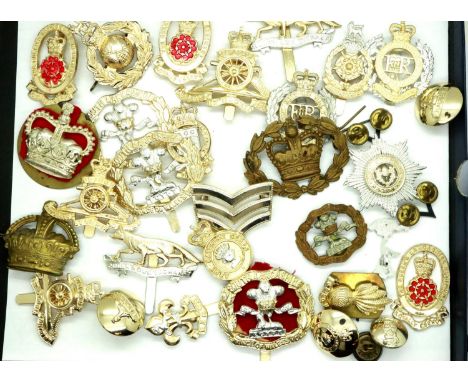Collection of Military cap badges, mainly Staybrite. P&amp;P Group 1 (£14+VAT for the first lot and £1+VAT for subsequent lot