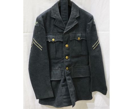 1951 RAF tunic badged to the rank of Corporal, size number 10, light moth damage mainly to the back. P&amp;P Group 2 (£18+VAT