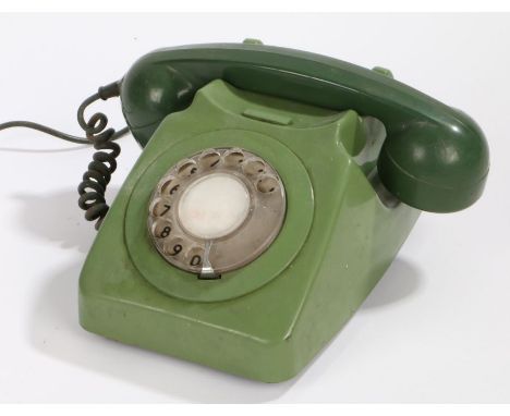 GPO model 746 gen 74/1A telephone with light green body and dark green receiver