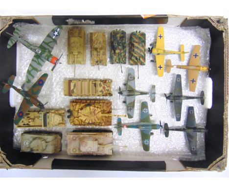 TWENTY-SEVEN DIECAST &amp; OTHER MODEL MILITARY VEHICLES &amp; AIRCRAFT  variable condition, most good or better, all unboxed