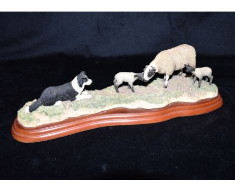 A BORDER FINE ARTS GROUP  model A1224 'Prodigal's Return' by Kirsty Armstrong Condition Report : damage to ewe's ear Conditio
