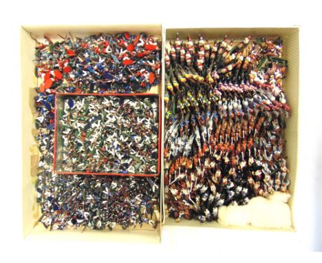 A COLLECTION OF PLASTIC WAR-GAMING FIGURES  including those of Napoleonic Wars interest, all painted; together with various p