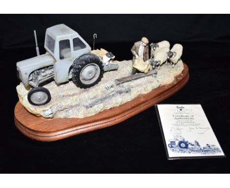 A  LARGE LIMITED EDITION BORDER FINE ARTS TRACTOR GROUP  'Frosty Morning', numbered 1620/1750, with Certificate of Authentici