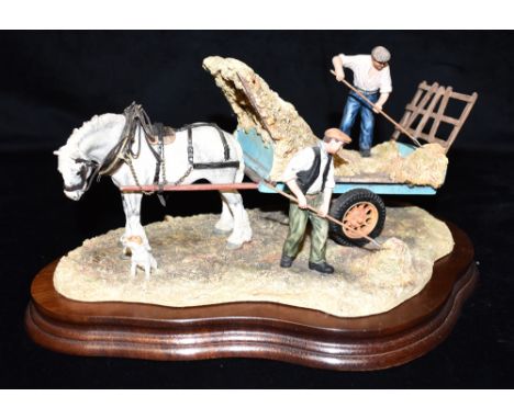 A LIMITED EDITION BORDER FINE ARTS GROUP,  model JH73 'The Haywain' by Anne Wall, dated 1992 and numbered 653/1500, with cert