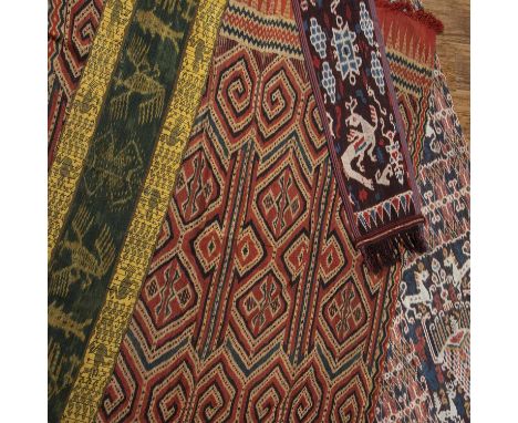 Group of Ikat textilesIndonesiato include a kombu, a sash and others, largest 180cm across (4)At present, there is no conditi