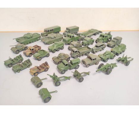 Dinky Toys/Supertoys. A group of die-cast military vehicles to include 2 x 651 Centurion Tanks, 660 Tank Transporter, 2 x 688