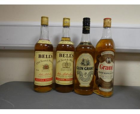 Glen Grant highland malt Scotch whisky, Bottled circa 1980s, 75cl, 40% vol, with Grant's standfast finest Scotch whisky, 75cl