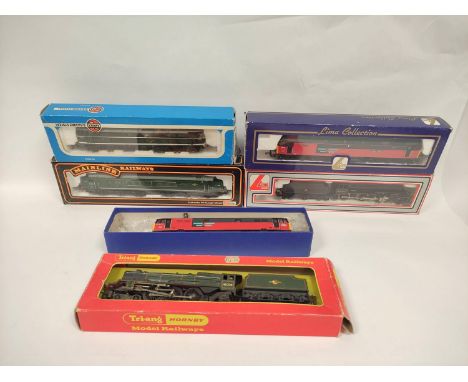 Six boxed 00 gauge locomotives to include a Lima L205120 Class 5 Crab 2-6-0 42700 in BR black with early crest, a Lima 205184