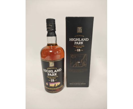 Highland Park 18 years old single malt Scotch whisky from the Orkney Islands, 70cl, 43% vol, boxed. 