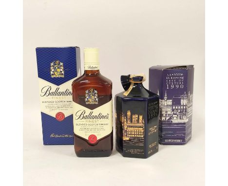 Glasgow European City of Culture 1990 premium reserve blended Scotch whisky, Blended &amp; bottled in Glasgow by Douglas Lain