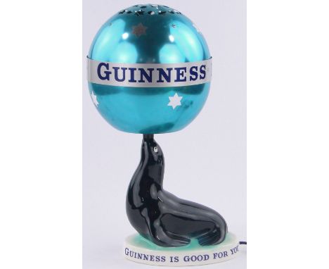 A Carltonware "Guinness Is Good For You" seal design advertising table lamp,with original metal revolving shade, height 37cm.