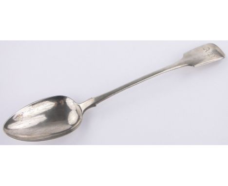 A George III silver fiddle pattern basting spoon,makers marks R W, Exeter 1814, length 32cm, 4.66 oz.