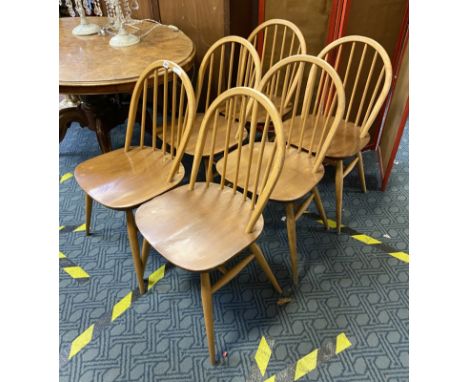 SET OF 6 ERCOL CHAIRS