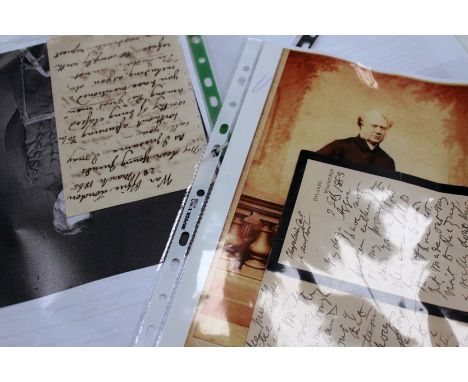 A group of five autograph written letters to include George Gleig (1796-1888) Soldier and later chaplain to the Chelsea Pensi