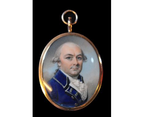 Attributed to George Engleheart (1750-1829), miniature portrait thought to be of William Bligh (1754-1817) (Admiral and explo