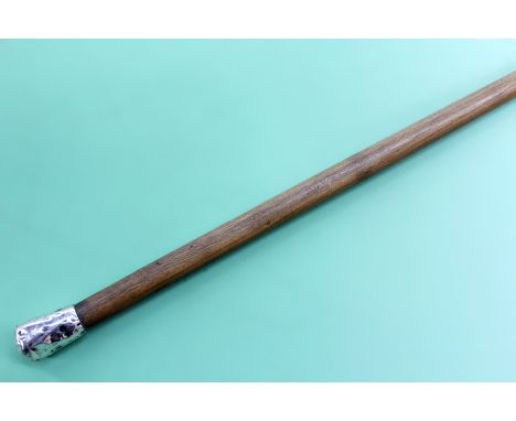 A lady’s rhinoceros horn walking cane with silver coloured handle. Dated 1884 57cm long and another 50cm long -2
N.B.Non EU b