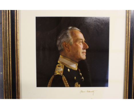 Bernard Schwartz (1914-1978)A signed photographic impression of portrait depicting Admiral of the Fleet Lord Mountbatton