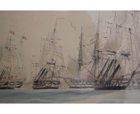 After W J Huggins (English 1781-1845), “The Glorious Achievement of Admiral Napier, off Cape St Vincent on the 5th July 1833”