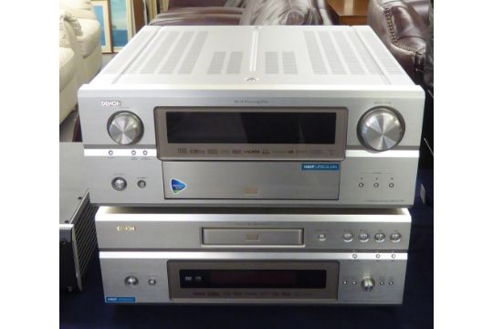 A Denon Av Surround Amplifier Avc A11xv And A Denon Dvd Audio Video Super Audio Cd Player Dvd A