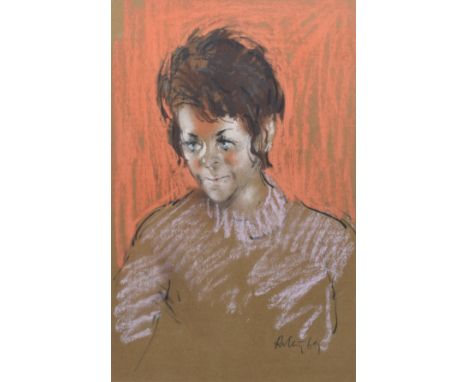 Harold Riley (1934-), Female portrait, signed and dated '69, pastel, 38.5 x 23.5cm, 15.25 x 9.25in. Artists’ Resale Right (“d