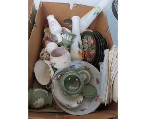 Box of Wedgwood, Poole pottery &amp; others
