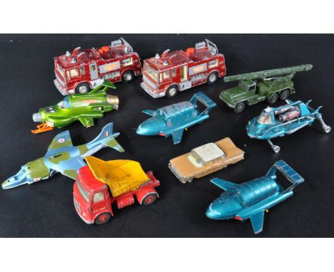 A collection of original vintage Dinky Toys and Corgi Toys diecast model cars and other vehicles to include; Dinky Toys 285 M