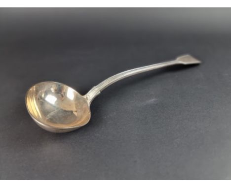 A Victorian silver fiddle and thread pattern soup ladle, by&nbsp;Joseph &amp; Albert Savory, London 1843, 34cm long, 314g. 