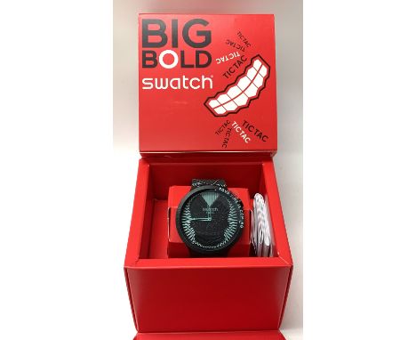 Swatch Big Bold Your Time is coming ceramic wrist watch, 2021 model. Boxed unworn as new. (A)