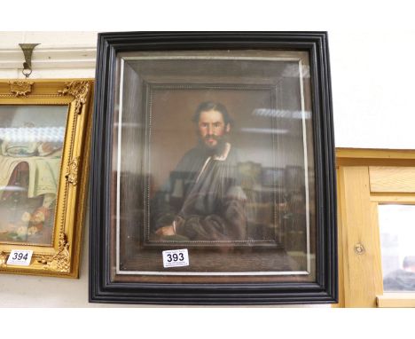 Oil painting portrait of renowned Russian writer Leonard Tolstoy (B 1828 D 1910)
