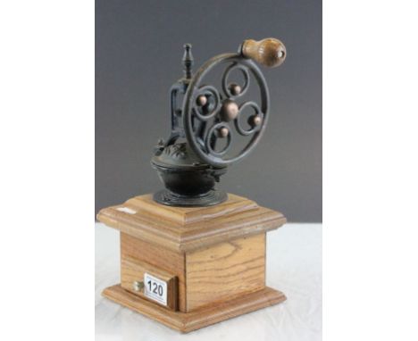 Vintage Style Pine Coffee Grinder