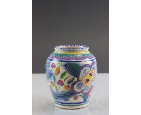 Vintage Poole vase with decoration by Myrtle Bond (1927 - 1942)