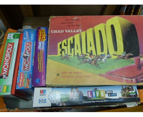 Collection of Board Games including Monopoly x 3 and Vintage Chad Valley Escalado