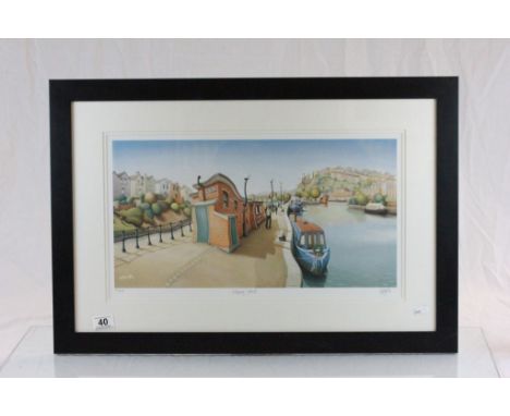 Framed & glazed Limited Edition print of Wapping Wharf by R W Forster