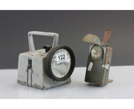 Two vintage Lamps to include British Rail and Swiss Army