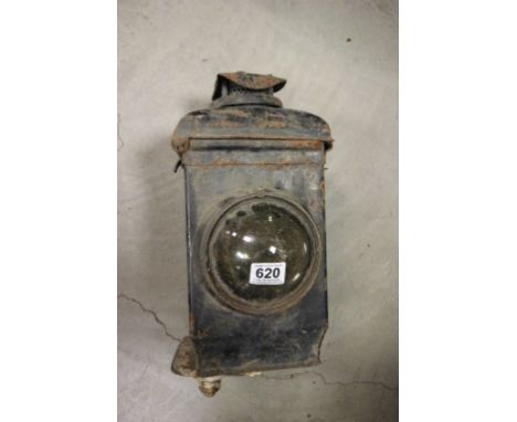 A vintage signal lamp possibly railway.