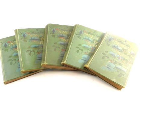 A Navy and Army illustrated, five volumes in stencilled boards.