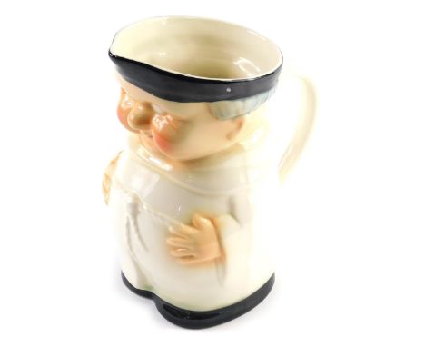 A Goebel Hummel monk figure, S141/II in white and black colourway, marked beneath, 21cm high.