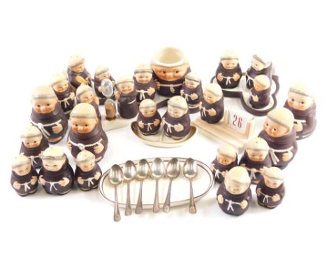 Various Goebel Hummel monk figures, to include S183 standing monk, 12cm high, various other items, cruet, etc. (a quantity)