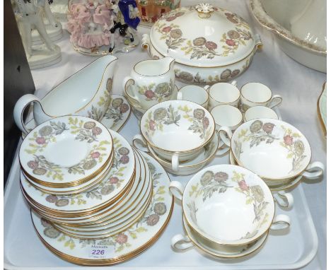 A Wedgwood Lichfield pattern dinner and tea service, 40 pieces approx