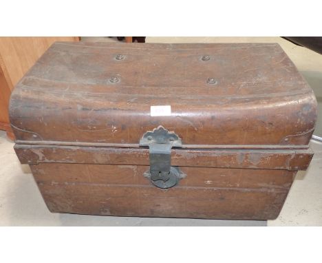 A 19th century tin trunk