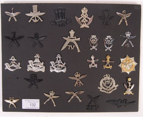 An interesting collection of x28 vintage Gurkha Rifles military cap badges. Includes badges for: 1st Gurkha Rifles, 3rd Gurkh