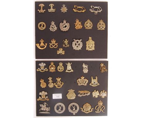 A collection of 38x assorted antique / vintage British Army military uniform cap badges - all related to Yeomanry regiments. 