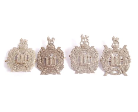 A collection of x4 original vintage WWII Second World War (and similar period) Scottish military uniform cap badges, each for