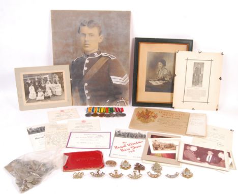 An incredible collection of medals, photographs and personal effects relating to the military career of one Ernest Freeman Hi
