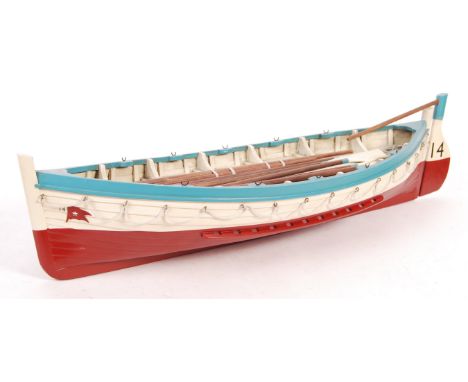 A good vintage large scale museum quality model of a White Star Line lifeboat. Incredibly well made from wood, including a se