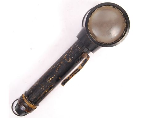 An original WWII Second World War RAF / Air Ministry navigator's map reading hand-held magnifying lamp. Battery operated, wit