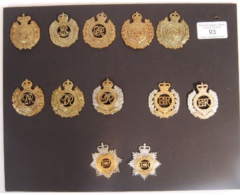 A good collection of WWI First World War to QEII ' Royal Engineers ' British Army military uniform cap badges. Comprising of 