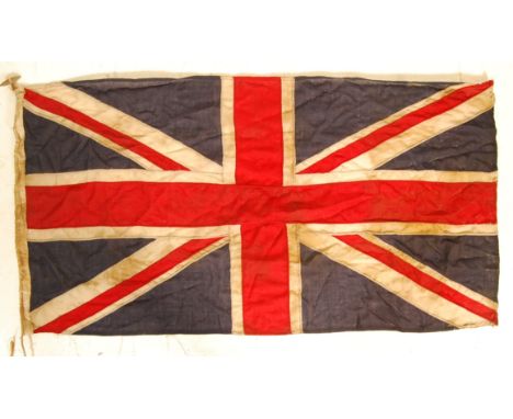 An original WWII Second World War likely D-Day used British Steadfast Union Flag / Jack. Dated 1944 and stamped with broad ar