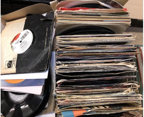 VINYL 45 RPM SINGLES. A box to include Hawkwind, Todd Rundgren, Graham Parker, Free, Bob Marley, Jethro Tull, Derek and the D