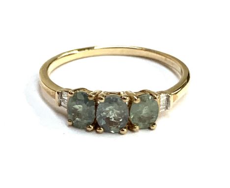 A 9ct gold ring set with Alexandrite and diamonds, the Orissa Alexandrite totalling 1.18cts, size S, 2g